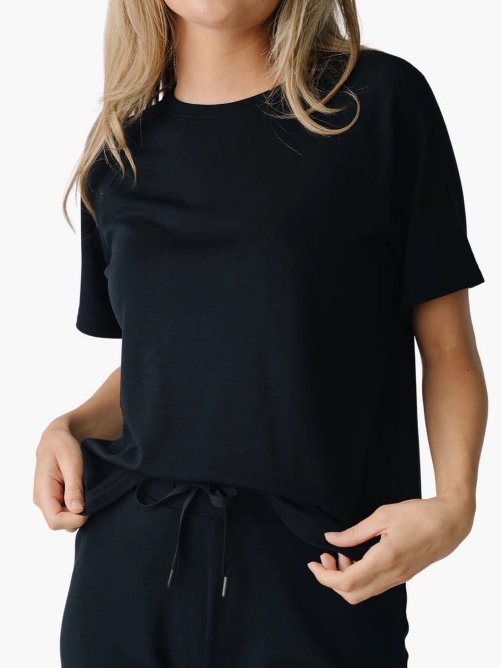 Cozy Earth Ultra Soft Raglan Bamboo Tee, M